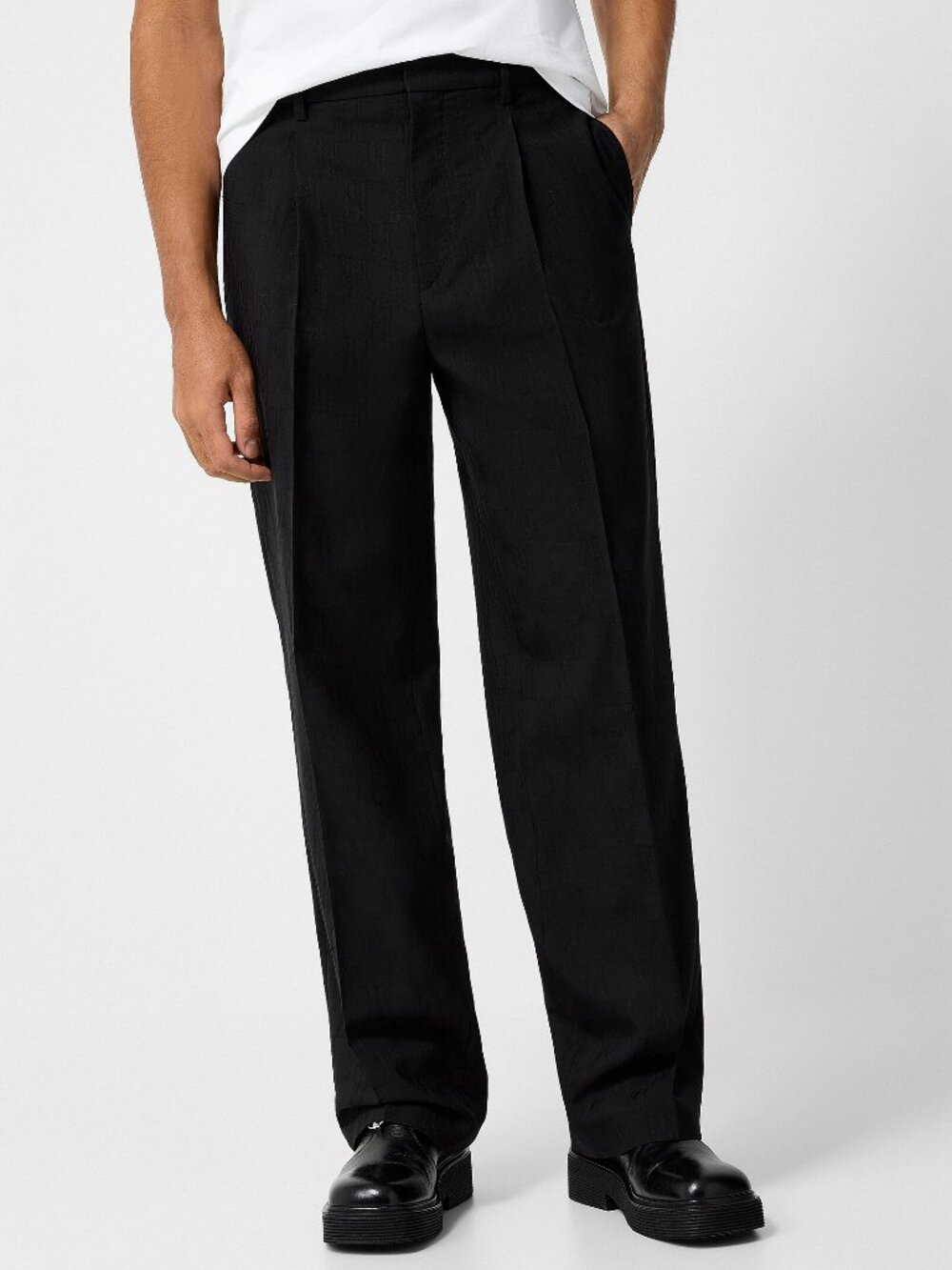 BNWT SS26 MARNI GEOMETRIC JACQUARD TROPICAL WOOL PANTS 50